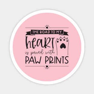 Heart Paw Prints Magnet